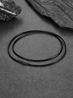 FaithHeart Braided Leather Necklace Cord with Stainless Steel Snap Clasp