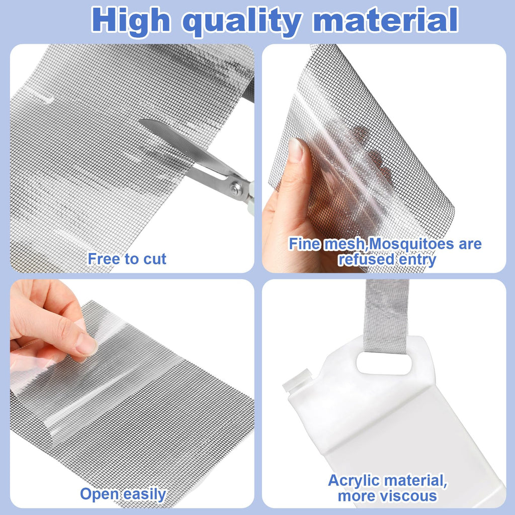 CroBlissful Extra Wide 12 Inch x 20 ft Window Screen Tape Mesh Repair Strong Adhesive Waterproof Fiberglass Screen Repair Kit Patch for Window Door Tears Holes(Gray)