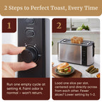 Elite Gourmet ECT-3100 4-Slice Long Slot Toaster | Extra Wide Slots for Bagels, Sourdough & Texas Toast | 6 Browning Settings | Reheat, Defrost & Cancel | Built-In Warming Rack | Stainless Steel