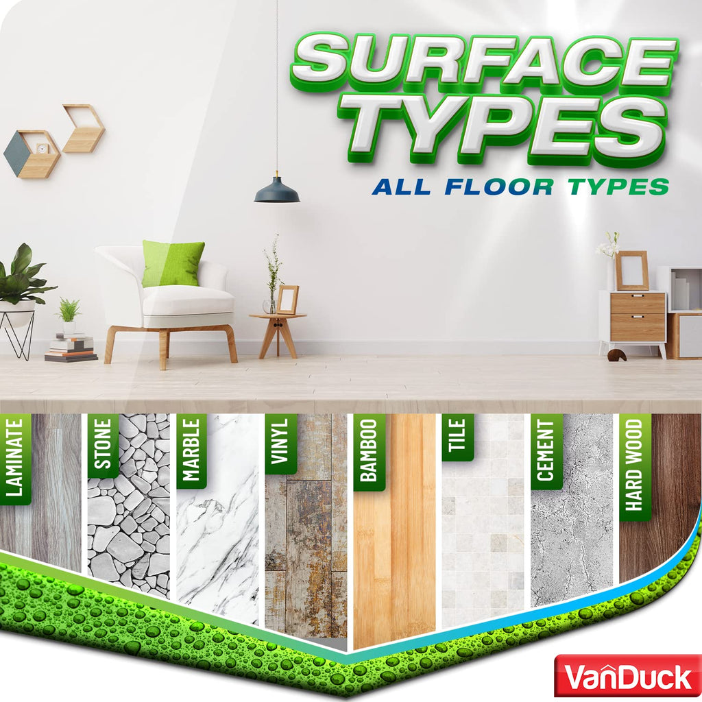 VanDuck Microfiber Cleaning Pads Compatible with Bona Mop (12 Pack) - Microfiber Mop Pads for Hardwood Floor for 18 Inch