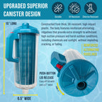 U.S. Pool Supply Pool Leaf Canister - XL Heavy Duty Inline Pool Leaf Catcher, 3-in-1 Filtration (3 Filters, Basket, Mesh Bag & Micro-Cartridge) - Fits 1.5" Hoses, Catch Leaves, Inground Vacuum Cleaner