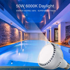 QCYYQYT LED Pool Light Bulb 12V 50W 5000LM 6500K Daylight White LED Swimming Pool Light Bulb, Replaces up to 200-800W Traditionnal Bulb for Most Pentair Hayward Light Fixtures（NOT 120V）