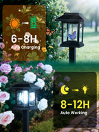 16-Pack Solar Lights Outdoor (Extra-Bright & Smart Auto On/Off), Solar Powered Garden Lights, Waterproof Solar Pathway Lights for Landscape, Path, Yard, Patio, Driveway, Walkway Decor (Cool White)