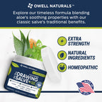 OWELL Naturals Drawing Salve – Fast Acting for Ingrown Hairs, Boils, Bumps, Cysts & Splinters – Clear Non-Staining Formula for Bikini Line, Underarms & Sensitive Skin – 4 oz