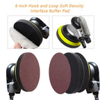SIJDIEE 3 Pack Interface Pads, 6 Inch Hook and Loop Soft Density Sponge Cushion Buffer Backing Pad, Foam Sanding Interface Pads for Orbital Sander Automotive Woodworking Polishing