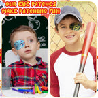 120 Pcs Adhesive Eye Patches for Kids Boys, 12 Styles Eye Patches Cute Boys Toddler Patch Bandages