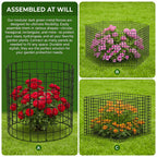 8 Packs Round Plant Protector from Animals,Metal Wire Mesh Garden Plant Cages for Outdoor Gardening Supplies, Garden Protection Rabbits Chickens Ducks for Vegetables, Flowers, Shrubs (16'' x 12'')