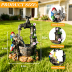 Solar Garden Gnomes Lights Outdoor Statues Yard Decorations Gifts for Mom