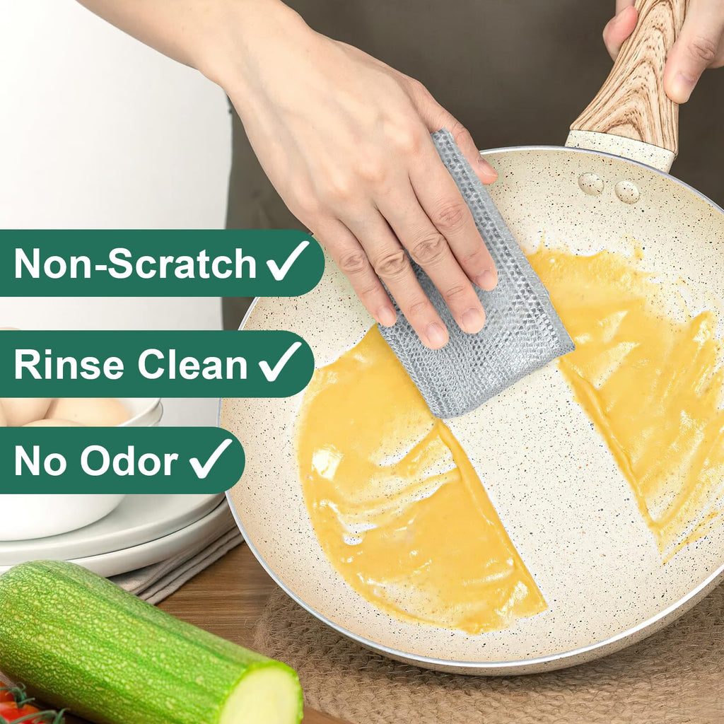 HAUHAUJUS Non Scratch Wire Dishcloth, 60 Pack