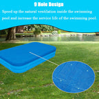 Rectangle Pool Cover, Fits 120 in x 72 in Inflatable Rectangle Swimming Pool Cover, Inflatable Pool Cover, Keep Warm dust-Proof Frame Pool Cover for Outdoor Paddling Family Pools