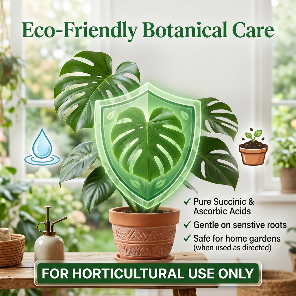 (2 pack) Succinic Acid for Plants - Amber & Ascorbic Acid Biostimulant for Orchids, Indoor Houseplants & Garden - Root Growth Stimulator, Transplant Shock Reducer - 160 Water-Soluble Tabs (250mg)