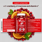 VitaUp D mannose with Cranberry and Vitamin C - USA Made D-mannose 1000mg Capsules - Cranberry Pills for Urinary Tract & Bladder, Immune Support - 90 Count
