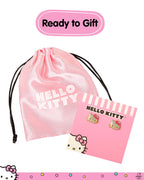 Sanrio Pave Crystal Hello Kitty Stud Earrings for Women Official License