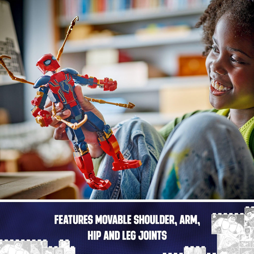 LEGO Marvel Iron Spider-Man Construction Figure Building Toy - Kids Pretend Play Posable Action Figures for Boys & Girls, Ages 8+ - Gift for Birthdays - 76298