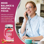 NIUTRLUXE DHEA Gummies, DHEA Supplements for Women, DHEA 100mg 50mg Chewable with Boron, Inositol and Magnesium, Pro-Aging, Ovarian Support, Sleep Support, Vegan, 60 Counts
