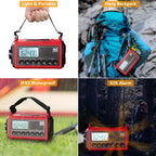 Raynic Emergency Radio, 5000mAh/18500mWh Weather Radio, Solar Hand Crank Emergency Radio with AM/FM/SW/NOAA, Cell Phone Charger, Headphone Jack, Flashlight, Type-C Charging and SOS Siren for Hurricane
