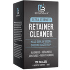 Retainer Cleanser Tablets Invisalign Cleaner, Removes Odors Discoloration Stains and Plaque 4 Month Supply Denture Cleansers Retainers Mouth Guards Denture Bath Mint by M3