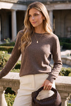 Arach&Cloz Womens Fall Fashion Clothes Christmas Long Sleeve Tops Coffee M