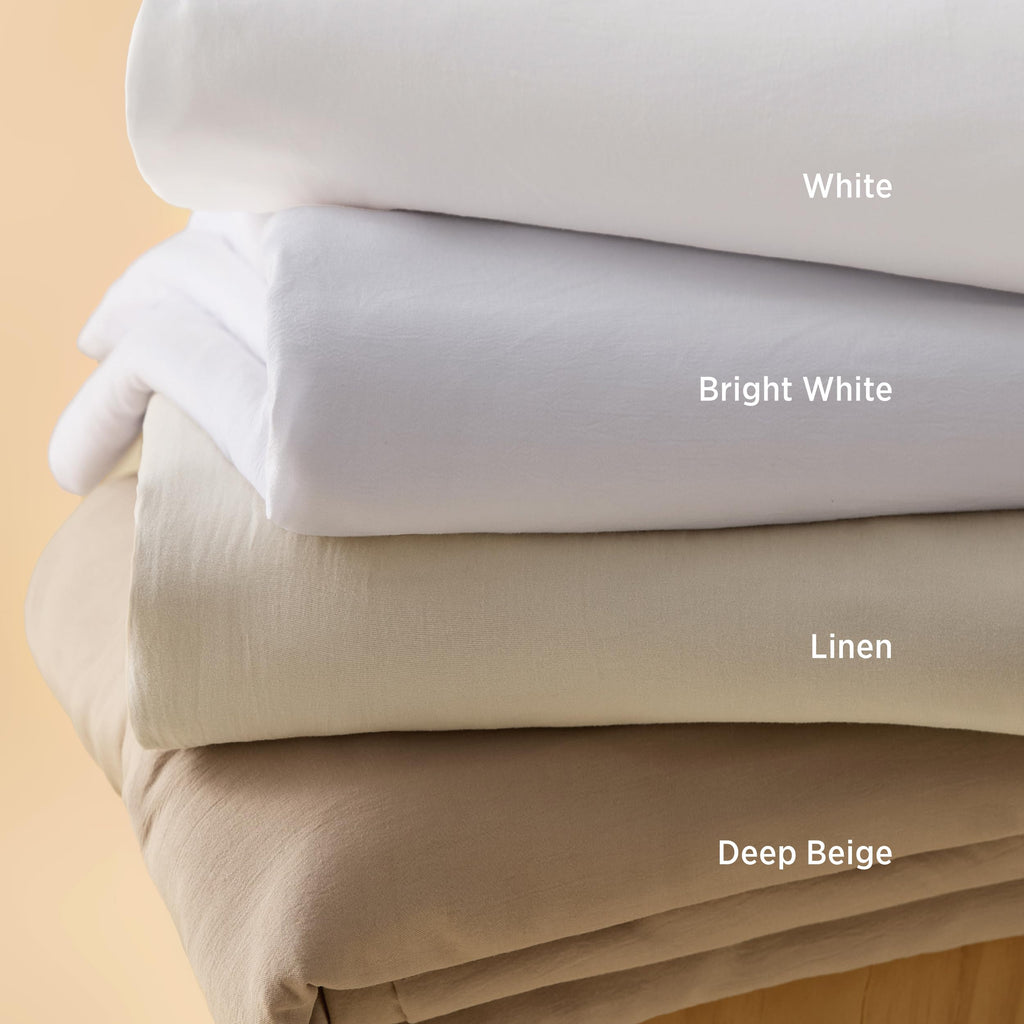 Bedsure Prewashed Duvet Cover Queen, Bedding Set with Zipper Closure, White