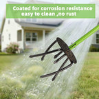 KLDOLLAR Hand Tiller Cultivator, Manual Twist Tiller with Sharp Arrow Tines