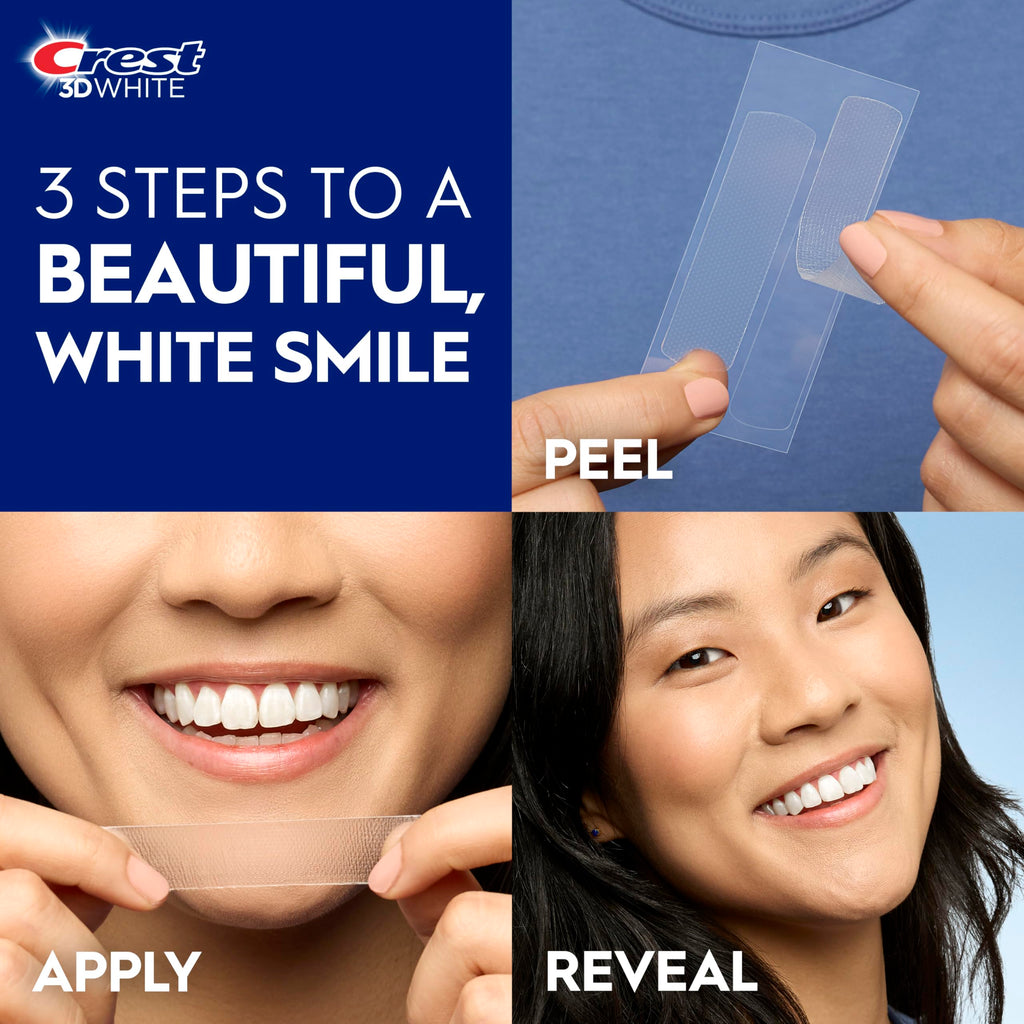 Crest 3D Whitestrips Whitening Starter Kit – Teeth Whitening Kit, 10 Treatments, Each with 1 Upper/1Lower, 20 Strips – Crest 3DWhite Teeth Whitening Strips