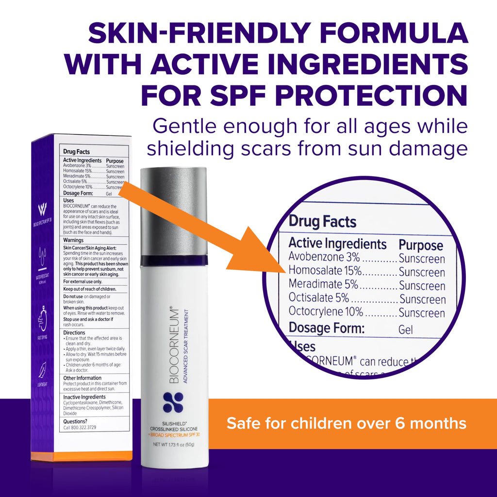 Advanced Scar Treatment with Silishield® & SPF 30 20g – Silicone Scar Gel for Surgical Scars & Keloids – Scar Cream for Old or New Scars – Surgeon Recommended – Safe for Adults & Kids – Made in USA