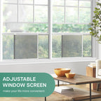 Paramondo Expandable Window Screen, Horizontal (20" H x 28.6" - 54" W, 2 Pack) Adjustable Window Screens, Replacement Window Screens for House Windows