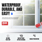 GH1200 150 ML/5 FL Oz Silicone Caulk Clear Silicone Sealant Waterproof, Kitchen & Bathroom Caulk - Shrink & Crack Proof - Indoor & Outdoor Use Silicone Glue - Strong Caulking Formula Tube