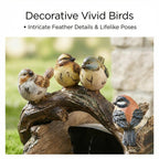 Bird Gutter Downspout Statue Splash Block Outdoor Garden Decoration, 11.4” x 6.9” Gutter Extender Diverter Rain Guardian Statues for Patio, Yard Accessory, Resin Decorative Concrete Pond Koi Decor
