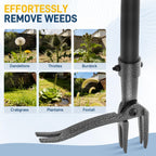 Niulight Stand Up Weed Puller Tool, 46" Adjustable Long Handle with 4-Claw Steel Head, Heavy Duty Weeder for Effortless Root Removal, No Bending or Kneeling