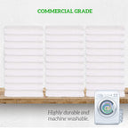 GREEN LIFESTYLE 60-Pack Cotton Wash Cloths – 14"x17" Absorbent Cleaning Rags for Housekeeping, Kitchen Towels, Bar Mop Towels, Durable Terry Cloth Rags, Premium Quality Multipurpose Washcloths