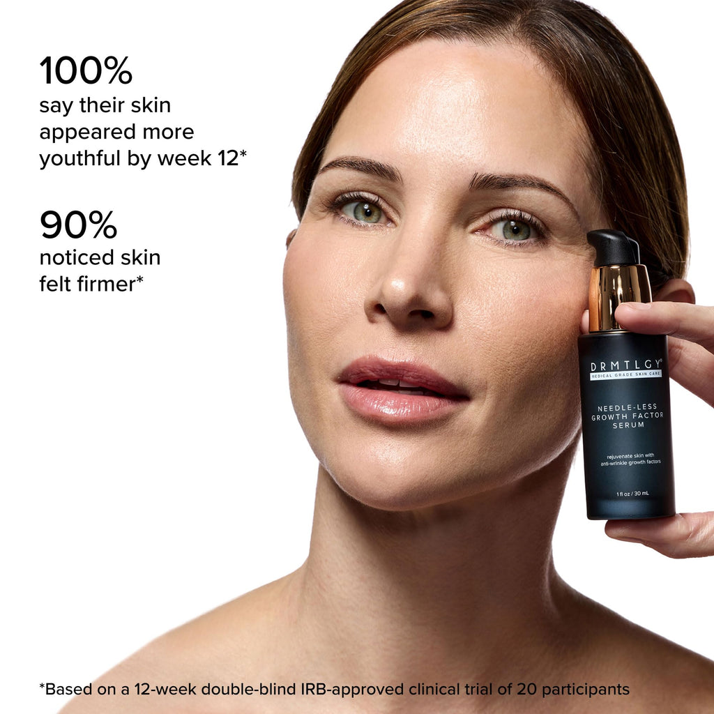 DRMTLGY Needle-less Growth Factor Serum for Face – Multi-Peptide & Hyaluronic Acid Facial Serum, Firming & Lifting, Skin Barrier Support & Wrinkle Care