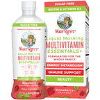 MaryRuth's Liquid Morning Multivitamin Essentials+ | Vitamin A C D E B6 B12 K2 Biotin Zinc | Mens Womens Multivitamin | Immune Support | Beauty | Sugar Free | Vitamins for Ages 1+ | Vegan | 32 Fl Oz