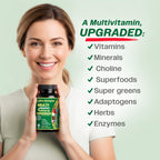Life's Fortune Whole Food Multivitamin & Mineral Supplement for Men & Women – Energy Support Vitamins for Immune, Brain & Metabolism Support – Iron Free, 180 Vegetarian Tablets