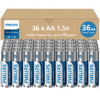 PHILIPS AA Batteries 36 Pack | 1.5v Ultra Alkaline Double A Battery | 132% More Power Then Industry Standard | Long-Lasting | 10-Year Shelf Life | Ideal for Indoor & Outdoor Use | Premium Performance.