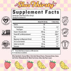 Legendairy Milk She’s Thirsty – Strawberry Lemonade, Hydration Packets | Cortisol Supplement for Stress Relief & Adrenal Support | Coconut Water Electrolytes Powder, No Sugar Added 18 ct