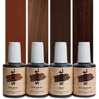 Dark Brown Wood Stain Repair Kit, Brush-On Touch-Up Stain Bottles, Provincial, Dark Walnut, Ebony, Red Mahogany, Interior and Exterior Wood, 4 fl oz Total by spot.