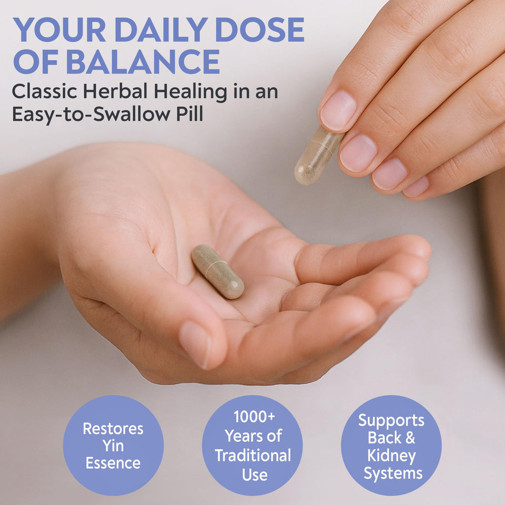 D’AO Labs Six Ingredient Pill with Rehmannia - Liu Wei Di Huang Wan - Herbal Capsules. 100 Capsules.
