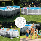 3 Pcs 1.25" Pool Hose, 59" Long Accessory Pool Pump Replacement Hoses, Compatible with All Above Ground Pool Filter Pumps that Use 1 1/4 Diameter Hoses