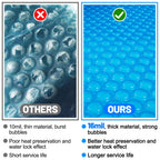 MADHOLLY Spa Hot Tub Cover for Heat Retention - 7FT Dia Round 16-Mil Heavy-Duty Bubble Solar Blanket for Preventing Water Evaporation, Easy to Cut and Clean
