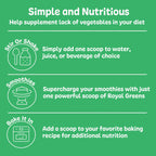 New Vitality Royal Greens Superfood Powder | Healthy Veggie Powder with Probiotics, Enzymes, Antioxidants, Wheat Grass & Greens 10.75oz (30 Day Supply)