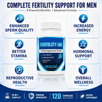 Ulvara Male Fertility Supplements, Pre Conception Fertility Supplements for Men with CoQ10, Maca Root, Zinc, Mens Prenatal Vitamins for Optimal Sperm Count Motility & Load Volume, 120 Capsules