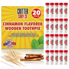 Hotlix Cinnamon Toothpicks (20 Pack 400 total), Flavored Toothpicks, Travel Toothpicks, Toothpicks for Food, Wooden Toothpicks, Fancy Toothpicks for Appetizers, Best Quit Smoking Products, Made in USA