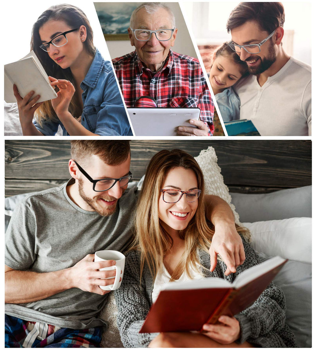 OLOMEE Reading Glasses Men Blue Light Blocking Large Oversized Wide Readers +1.50 Matte Square Cheaters W/Big Head/Large Face