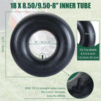 FLKQC 2Pcs 18X8.50/9.50-8 Inner Tubes with TR-13 Valve Stem