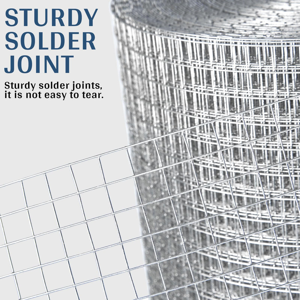 Salmut Hardware Cloth 1/4 in. x 4 ft. x 50 ft. 23-Gauge, Galvanized Wire Mesh Fencing, Chicken Wire Mesh, Wire Fence Roll, Garden Fencing, Snake Fencing, Hardware Mesh