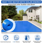 Evoio Solar Pool Covers, 6 x 12 Foot Solar Pool Blankets for Inground Above Ground Rectangular Swimming Pools, Heavy-Duty Floating Bubble Pool Hot Tub Spa Covers Thermal Blanket (6 x 12 Ft)
