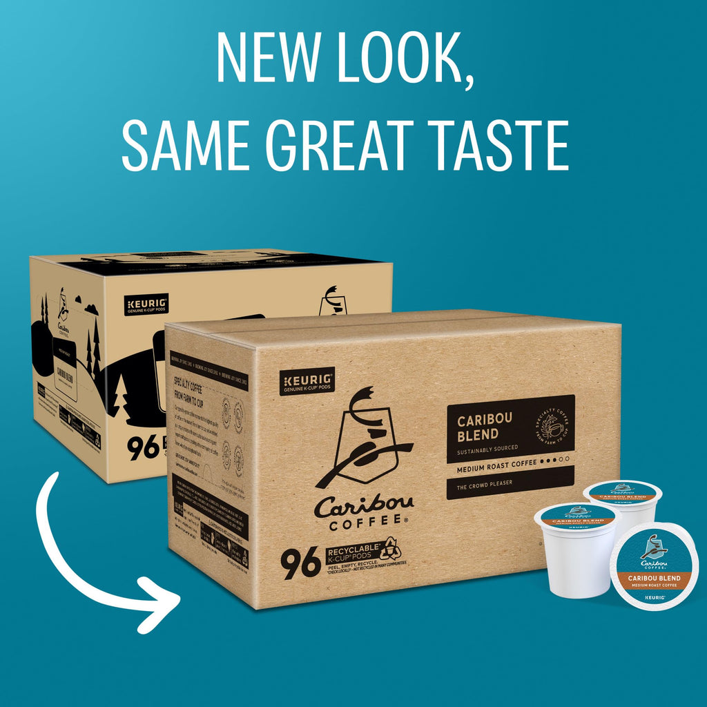 Caribou Coffee Caribou Blend Keurig Single-Serve K-Cup Pod, Medium Roast Coffee, 96 Count