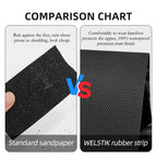 WELSTIK 4" Wide Premium Rubber Grip Tape,Extra Large Non-Slip Adhesive Wrap for Game Controllers,Mouse, Gear & Tools,Soft Shock-Absorbing Texture, Barefoot Friendly Mat for Skateboard, Stairs & Rugs
