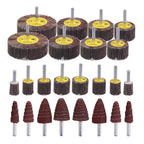 Mixiflor 24 Pcs Abrasive Flap Wheel Sander Set, 80 Grit Aluminum Oxide Sanding Flap Wheel, 1/4" Shank Flap Wheel Sander for Drill, Die Grinder Flap Wheel for Remove Rust